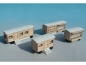 Preview: Wagon Set 3: 2 Residential wagons, 2 Caged wagons. track Z