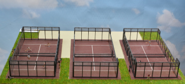 Preview: Padel Spielfeld mit Zaun Spur N