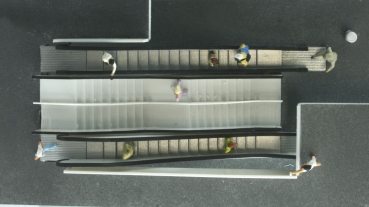 Stairs, 1-storie, 2 stairways and 2 escalators