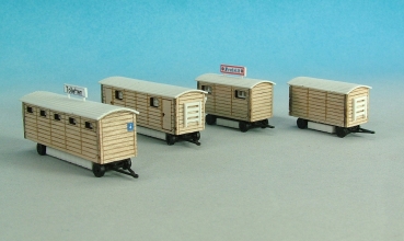Wagon Set 1: Toilet . Caged . Freight .Tool wagon,track Z