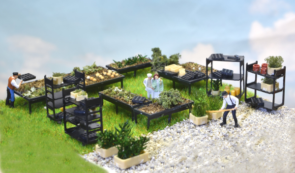 Interior for greenhouses and garden centers