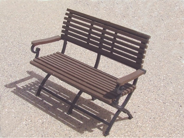 2 seater bench with arms