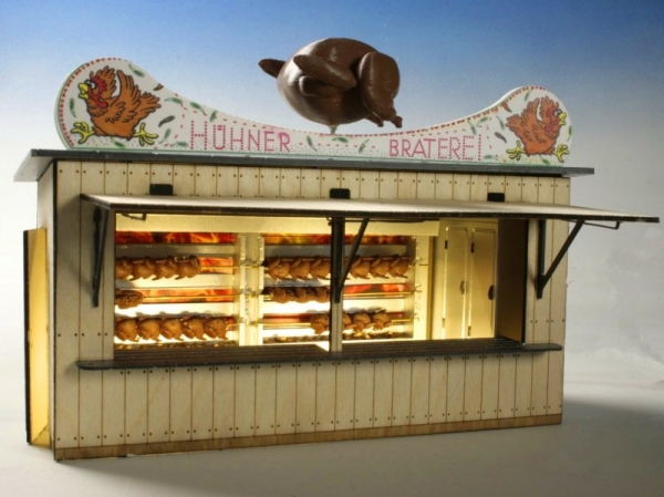 Chicken rotary with interior decoration