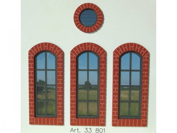 Round arched windows