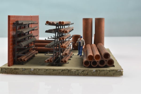 Store for pipes, 2 pieces H0