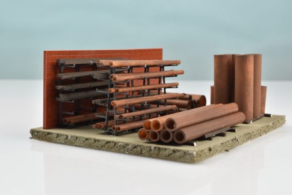 Store for pipes, 2 pieces H0
