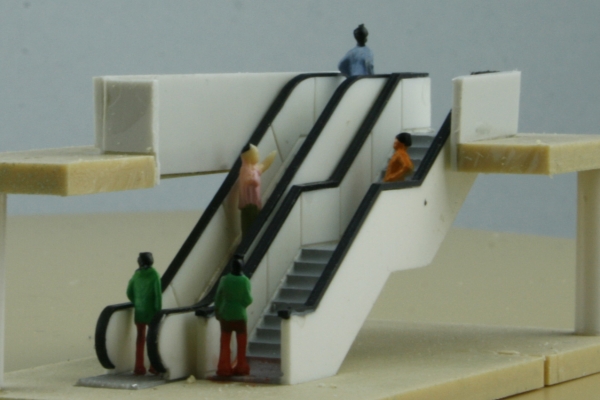 Stairs, 1-storie, 1 stairway and 1 escalator