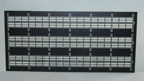 Bridge fence 1224 x 5,2 x 0,5 mm Poly black
