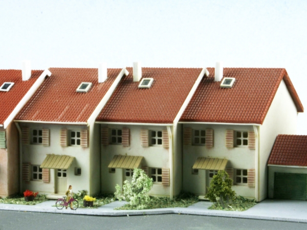 Reihenmittelhaus 3 Stück , Spur Z
