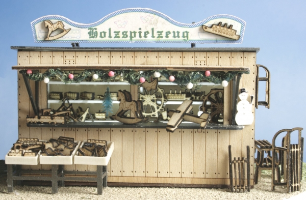 Weihnachtsmarktstand Holzspielzeug