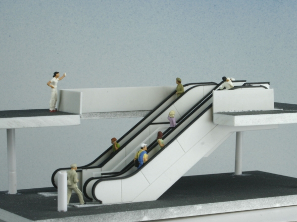 Stairs, 1-storie, 2 stairways and 2 escalators