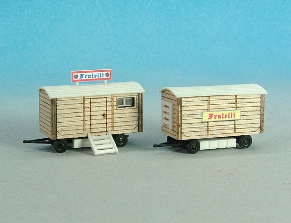 Wagon Set 1: Toilet . Caged . Freight .Tool wagon,track Z