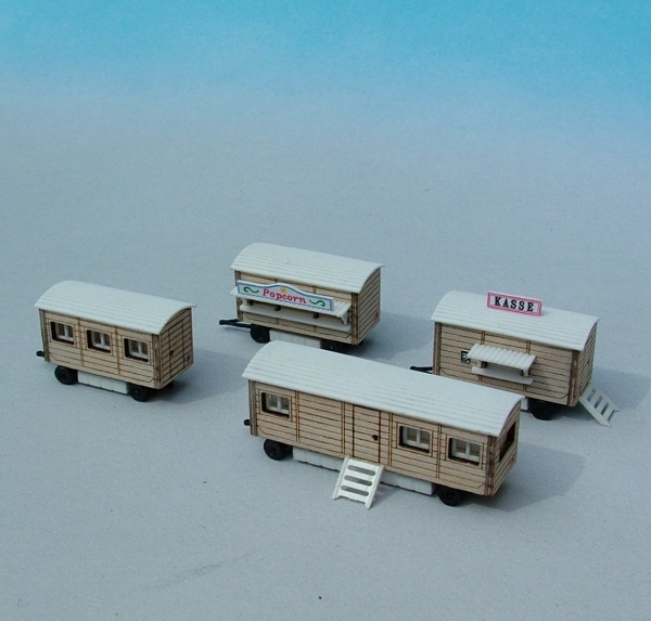 Wagon Set 2: Ticketw.Popcornw. 2 Residential Wagons.track Z