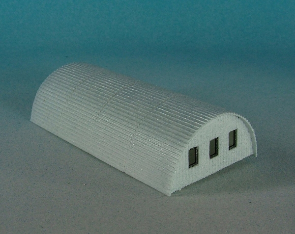Building with corrugated roof